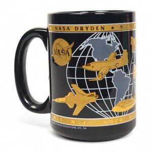 Vintage 1999 NASA Dryden X-Plane Mug Gold Foil Experimental Aircraft X-15 XB-70